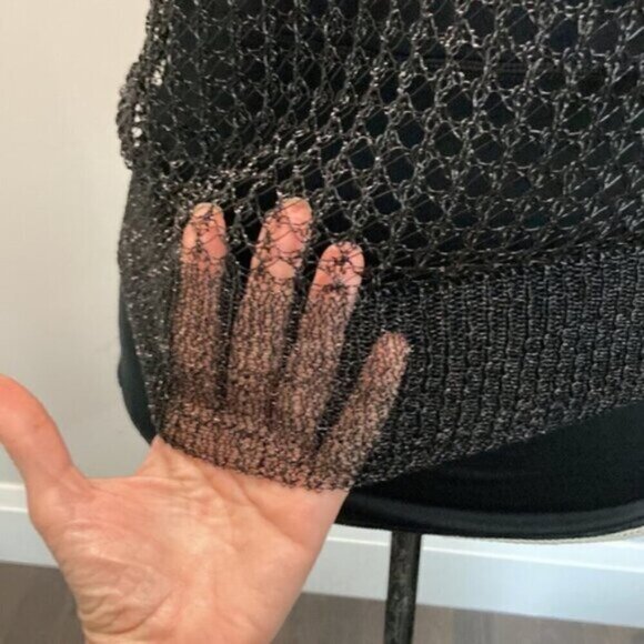 ZARA Black Mesh T-shirt - Picture 10 of 15